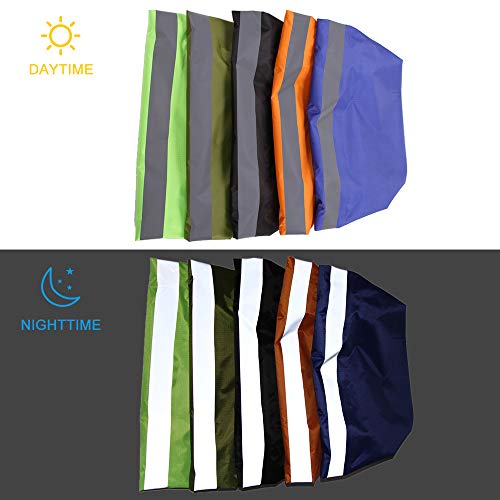 KKmoon Capa de mochila com faixa reflexiva feminina homem bolsa impermeável capa de chuva para cicli