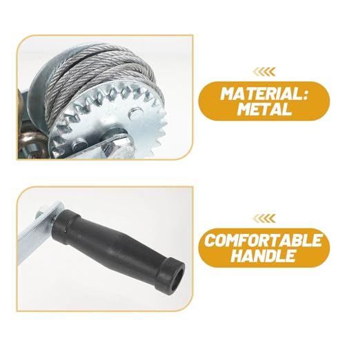 Winche manual para remolque 500 lbs con cable de acero 7 m miniatura 6