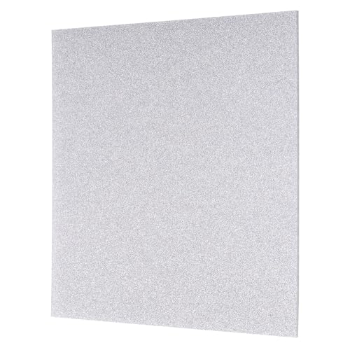 Image of MECCANIXITY 1Pcs Silver Glitter Acrylic Sheets 1 /8 inch Thickness 12 inch x 12 inch Glossy PMMA Fluorescent Plastic Sheets Extruded Translucent Blanks for DIY Art Crafting Laser Cutting & Engraving