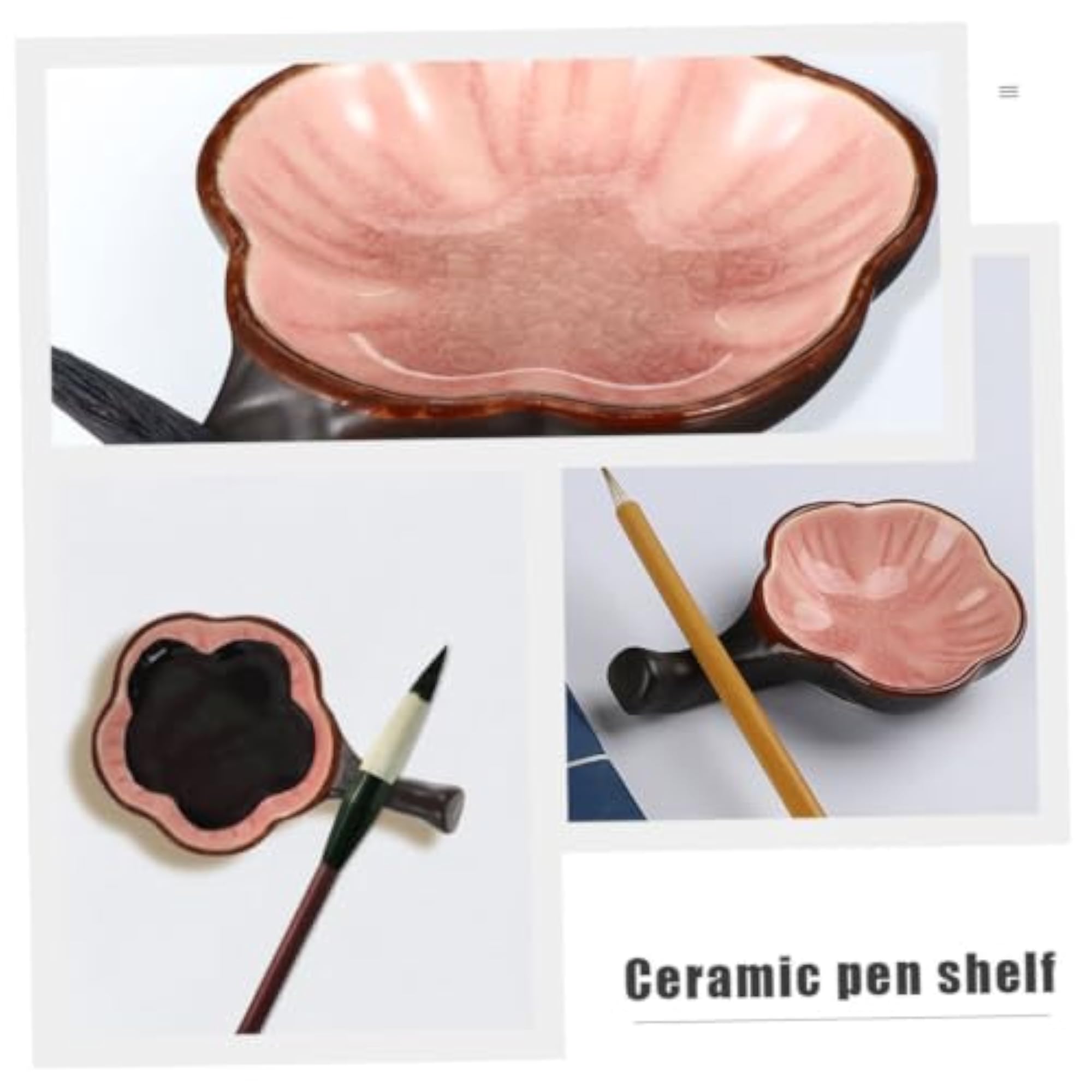 2pcs Water Plate Ink Plate Pen Holder Ceramics