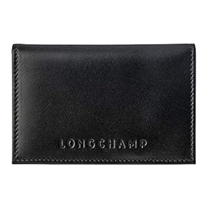 LONGCHAMP Ruban Fold Mens Black Small Bag Le Foulonne Wallet Homme Men NEW