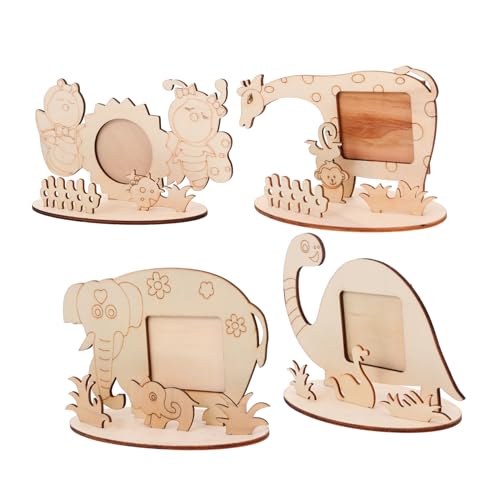 GOOHOCHY Animal Photo Frame Wooden Desktop Photo Frame Boys and Girls Art Display