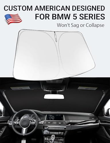 Image of Proadsy 2026 Upgrade Front Windshield Sun Shade Foldable Sunshade Protector Custom Fit 2011-2016 BMW 5 Series Accessories