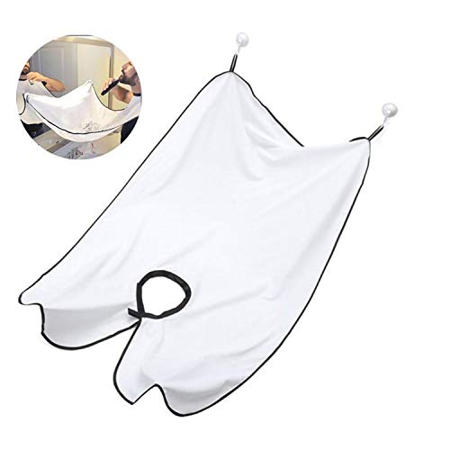 uxosuz Beard Apron for Men Beard Catcher for Shaving Beard Apron Trimming Apron with 2pcs Suction Cups+ 1pc Brush