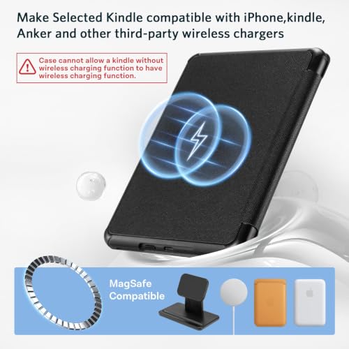 Image of CoBak Magnetic Case for 7 inch Kindle Paperwhite 12th Gen 2024 and Kindle Colorsoft - Compatible with iPhone MagSafe, for Samsung /Belkin /Anker Wireless Charging Pads, Lightweight, Auto Sleep Wake