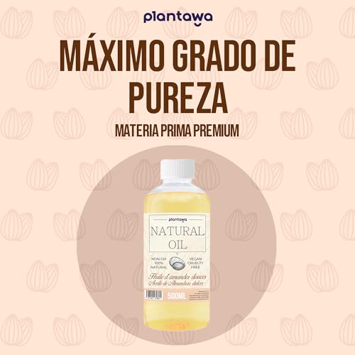 PLANTAWA Aceite de Almendras 500ml | 100% Puro y Natural | Hidratante Corporal Diario | Ideal para Masajes, Bebés y Estrías | Sin Perfume | Absorción Rápida - Imagen 4
