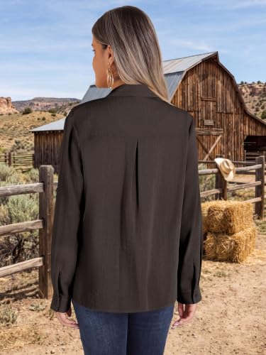 Image of MYMORE Womens Sparkly Fringe Shirt Western Cowgirl Country Concert Outfit