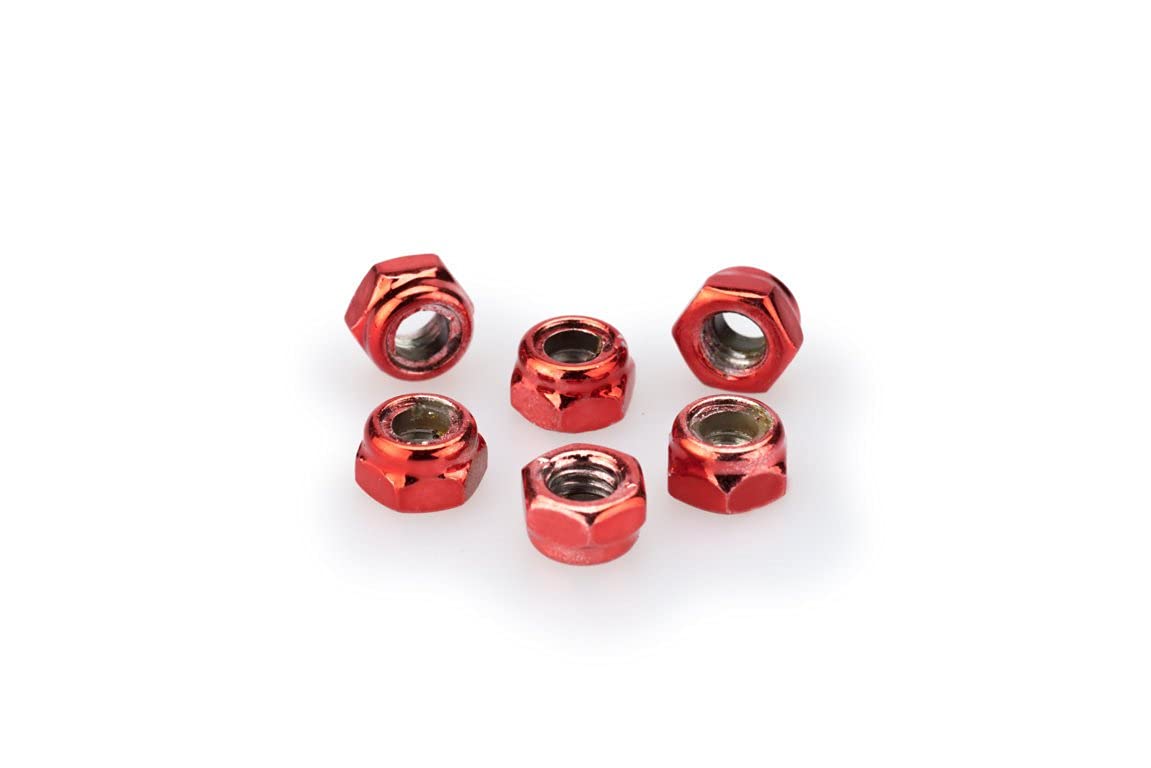 Puig 0735r Blister 6 Nuts, autoblocante, M5, RED