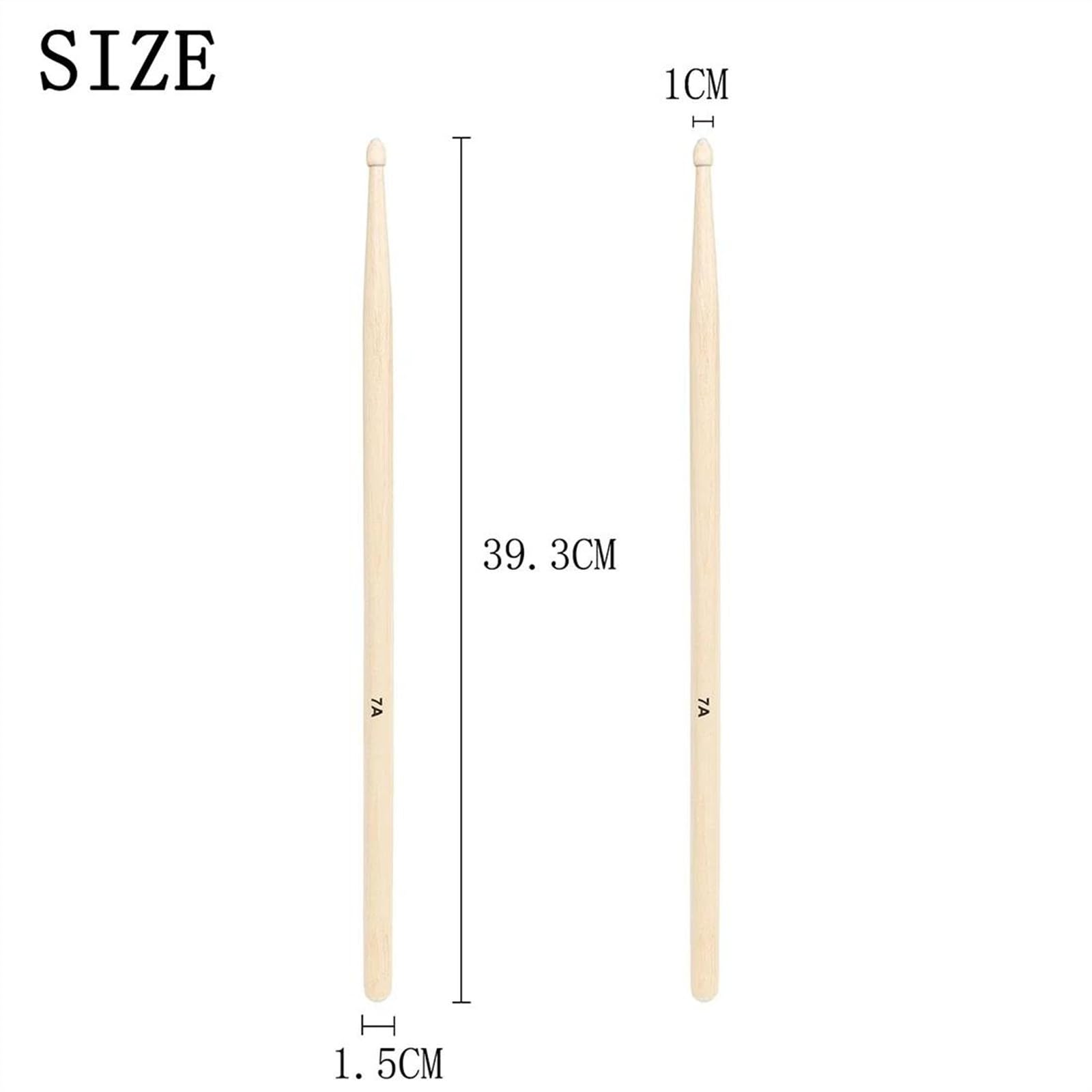 12 Paia Di Bacchette Per Batteria 7A In Legno Di Acero Con Testa Di Martello A Goccia D'acqua Set Di Bacchette Accessori Per Batteria Bacchette per Batteria Principianti