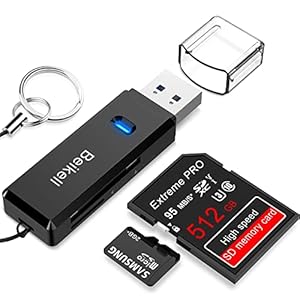 USB 3.0 Card Reader,Beikell High-speed SD/Micro SD Card Reader Memory Card Adapter-Supports SD/Micro SD/TF/SDHC/SDXC/MMC…