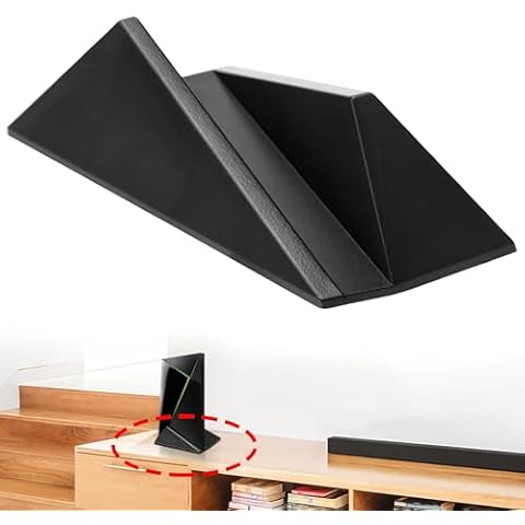 FancyTark Vertical Stand Organizer Compatible with Nvidia Shield Android TV (2017 & 2019 Pro Models) - Durable Composite - Black Cover