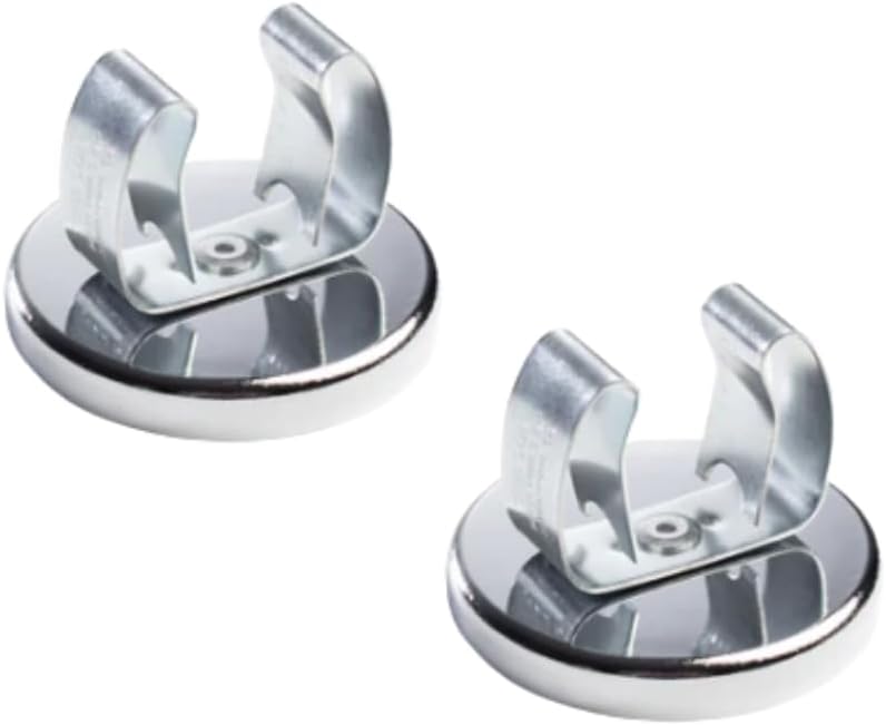Magnetic Fire Extinguisher Mount Bracket – Strong Silver Magnet Holder – Fits E50 & E100 Style – Mount Only (2 Pack)