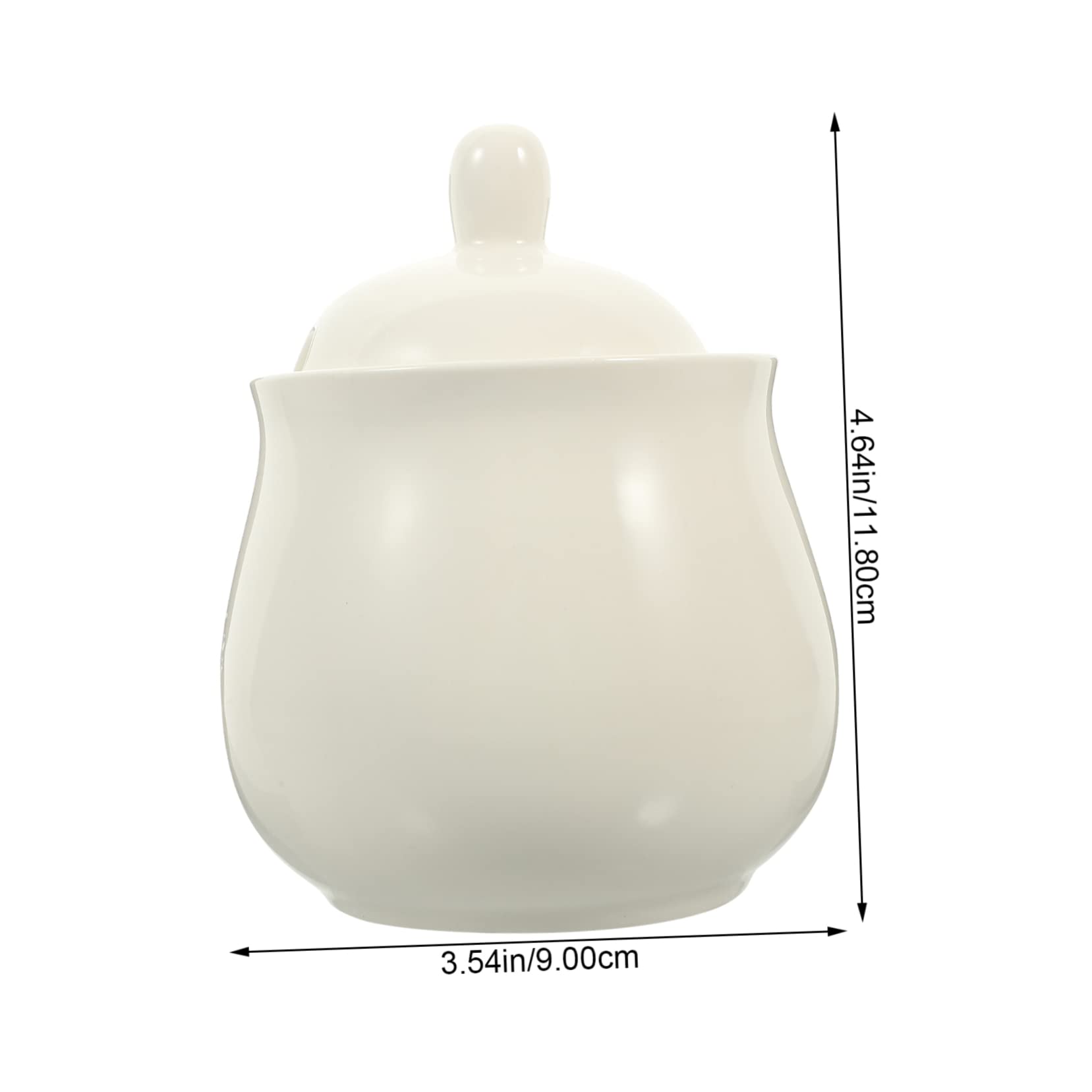 Cabilock Practical Ceramic Sugar Bowl Lid Large Capacity Sugar Container for Coffee Bar