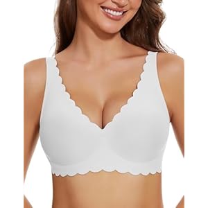 Cute Floral Bras for Women No Underwire Seamless Ultra Comfort Bralettes for Women with Support Everyday Plunge Bra