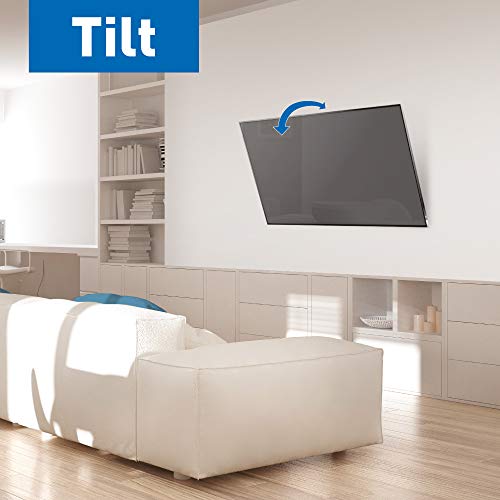 Barkan Tv Wall Mount, 13-90 Inch Tilt Flat/Curved Screen Bracket, Holds Up To 132Lbs, Auto Lock Patented, Extendable Wall Plate - 6 Products In 1, Fits Led Oled Lcd (Bm410T), Black #TOP2