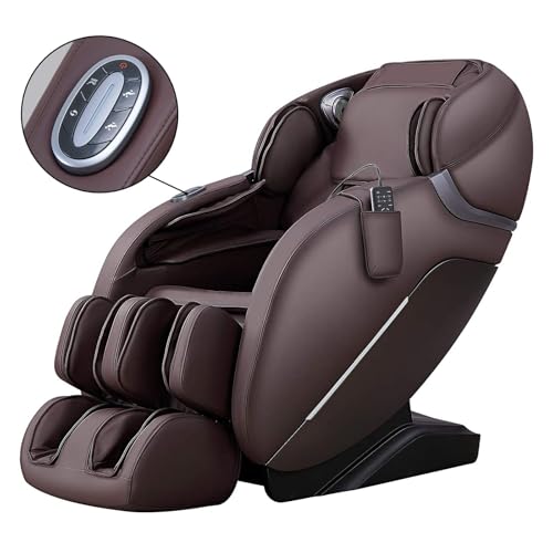 iRest SL Track Massage Chair Recliner, Full Body Massage Chair, Zero Gravity, Bluetooth Speaker, Airbags, Heating, Extendable Footrest and Foot Massage (Brown) - Image 4