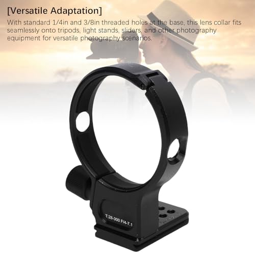 Support de trépied pour objectif T28-300mm Akozon avec plaque rapide et double filetage