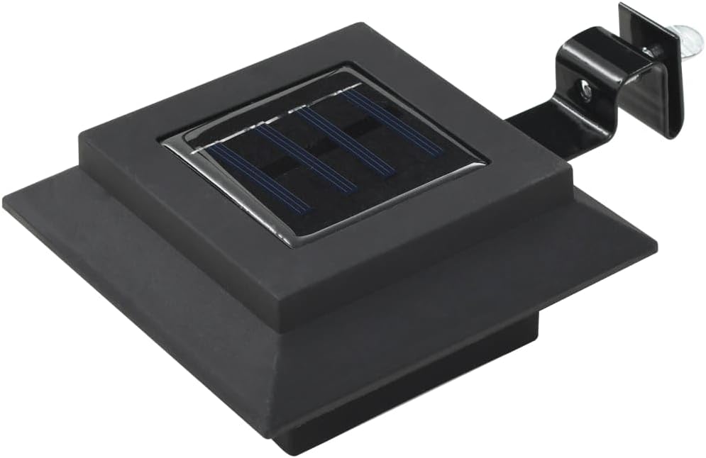 vidaXL Solar Lamp Set of 6 Black Plastic 4.7 in Square Solar Lamp