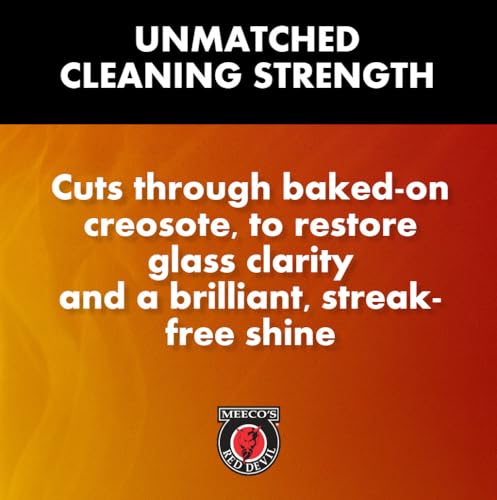 MEECO'S RED DEVIL 701 Wood Stove Glass Cleaner - Removes Creosote, Soot & Smoke from Wood, Pellet, Coal Stoves & Fireplace Inserts (16 fl oz) - Made in the USA