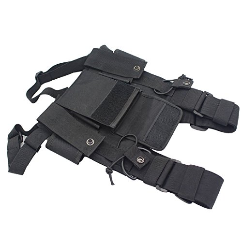 Goodqbuy Radio Chest Harness Rig Bag Pocket Pack Holster Vest For Two Way Radio (Rescue Essentials) (Black) #TOP3