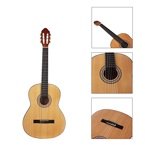 MEIeynt Guitare acoustique classique 39 pouces Kit de démarrage pour débutant avec sac de transport, accordeur… - Les Beatles, Paul McCartney, John Lennon, RIngo Starr, George Harrison MEIeynt Guitare acoustique classique 39 pouces Kit de démarrage pour débutant avec sac de transport, accordeur… – Image 4