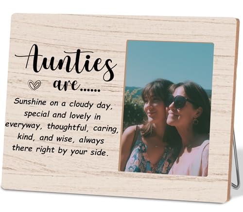 Hkclccf Gifts for Aunt Aunt Gifts from Niece Nephew 4x6 Picture Frame for Tabletop Display Home Office Decor