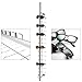 LOYALHEARTDY 10 Pcs/Set Eyeglass Dispaly Rod Sunglasses Rack Organizer Aluminium Glasses Display Stand Holder with Lock for Optical Shop Glasses Mall (10 Pcs 48 14 Frames with Lock)
