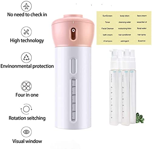ZANIC 4 In 1Travel Bottles Set, Leak-Proof Travel Bottles Containers Liquid Lotion Cream Container for Shampoo Cosmetics Lotion Conditioner Shower Gel and Toiletries 2 41qFIBnf2ZL. SL500