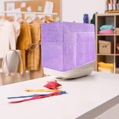 ALSLEA Sewing Machine Dust Cover with 4 Storage Pockets Foldable Sewing Machine Protective Cover Compatible with Brother, Singer Sewing Machine (Purple)
