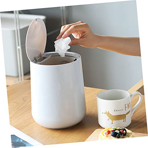 Cabilock mini papelera de escritorio con tapa prensada gris miniatura 7
