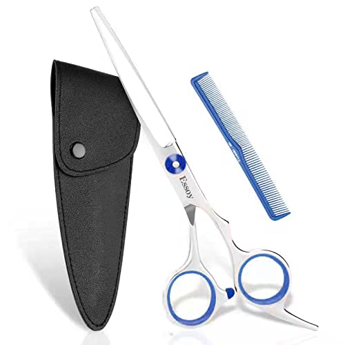 Hair Cutting Scissors Shears 6.7-Inch,ESSOY Japanese Stainless Steel Professional Hairdressing Scissors for Home Salon Barber Women Men