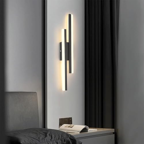 Image of String LED Wall Lights for Bedroom, Living Room, Hallway, Stairs & Kids Room | Warm White Wall Mounted Night Lighting - (1 Pack)