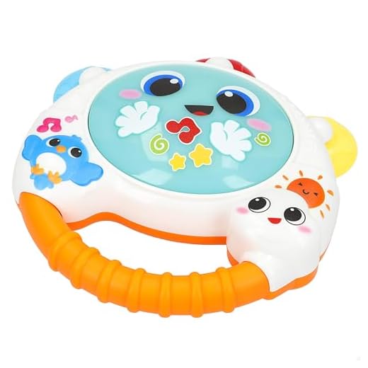 WOOMAX winfun Pandereta bebé con luz y Sonido, Sonajero, Instrumentos Musicales Infantiles, Juguetes para bebés 3 Meses, Juguete Interactivo (47865)