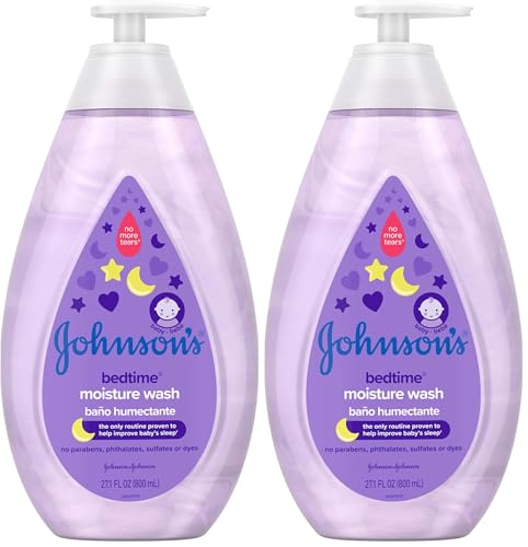 Image of Johnson's Tear-Free Bedtime Baby Moisture Wash with Soothing NaturalCalm Aromas, 27.1 fl. oz (Pack of 2)