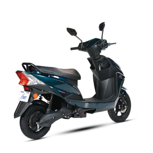 Image of AMO Electric Scooter Single Light Lead Acid Range- 60-70 Km Low Speed Non RTO in Green with Portable Charger (Green)