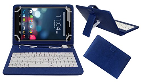 ACM USB Keyboard Case Compatible with Celkon Xion S Ct695 Tablet Cover Stand Study Gaming Direct Plug & Play - Blue