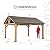 Sunjoy Wood Gazebo 13 x 15 ft. Outdoor Patio Premium Cedar Frame Gazebos with Brown Steel Gable Hardtop Roof for Garden, Backyard Shade, Brown Roof + Natural Wood Frame
