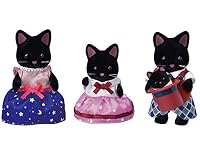Sylvanian Families - Midnight Cat Family, Multicolour (5530) 3.4 cm*1.8 cm*1.3 cm