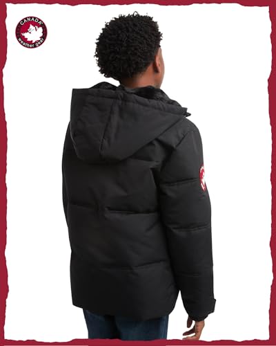 Image of CANADA WEATHER GEAR Boys' Puffer Jacket - Insulated Winter Nylon with Faux Fur Lining - Outerwear Ski Jackets for Boys (8-20)