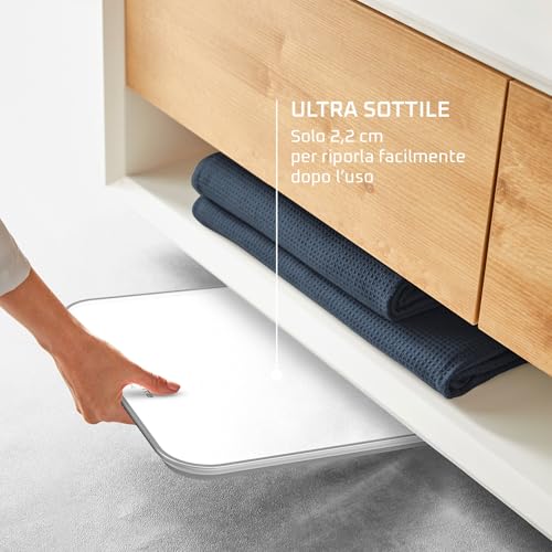 Rowenta Classic 2.0, Bilancia Da Bagno, Schermo Invisibile Facile Da Leggere, Elevata Capacità Di 180 Kg, Design Sottile, Bianco, BS1901V0 - 4