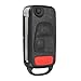 HHENGYISOUL Folding Flip Key Shell for Chrysler Crossfire 2004-2008, Plastic Replacement Outer Folding Flip Key Shell for Mercedes-Benz SLK230/SLK320/SLK32 AMG 1998-200,Black