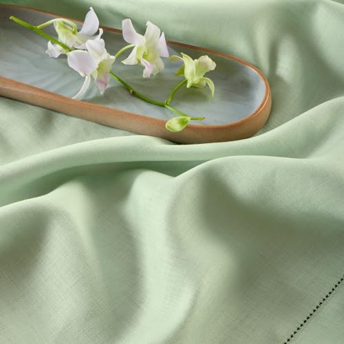 Solino-Home-Light-Green-Linen-Tablecloth-60-x-144-Inch-Classic-Hemstitch-100-Pure-Linen-Easter-Tablecloth-for-Rectangle-Tables-Machine-Washable-Table-Cloth-for-Mothers-Day-Wedding-Parties Solino Home Light Green Linen Tablecloth 60 x 144 Inch Classic Hemstitch 100 Pure Linen Easter Tablecloth for Rectangle Tables Machine Washable Table Cloth for Mothers Day Wedding Parties