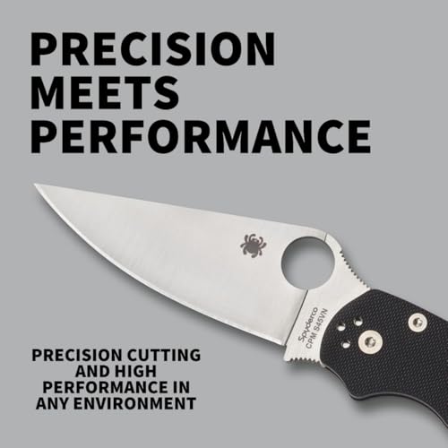 Spyderco Para Military 2 Folding Pocket Knife with 3.4" CPM S45VN Steel Blade and G-10 Handle - EDC Knife for Men and Women, Perfect for Hunting, Tactical, Camping, Survival - PlainEdge - C81GP2 - Image 2