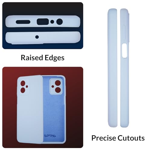 Image of SPRIG Compatible with Moto G54 Premium SilkTone Back Cover Drop Tested Shock Proof Mobile Case for Men, Women, Boys and Girls with Camera Protection (Light Blue)