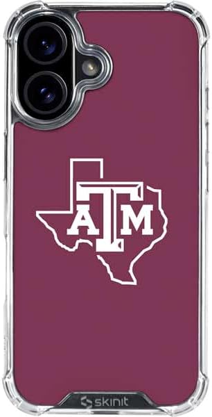Skinit Clear Phone Case Compatible with iPhone 16 - Officially Licensed Texas A&M University TAM Design