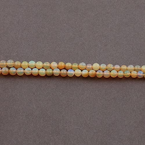 Opal de Welo Éthiopie naturelle perle ronde lisse 3mm 6mm fil de perles pour création de collier