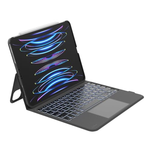 Belkin Everyday Teclado con Funda para iPad 10 Generación 10.9 Pulgadas Retroiluminado iPad Teclado y Soporte, Control Multi-Gesture, Apple Pencil Fijación, QWERTZ, Teclas Multimedia