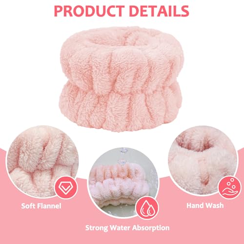 Pulseiras de lavagem de rosto - Pulseira absorvente para lavar o rosto de microfibra para pulso toal
