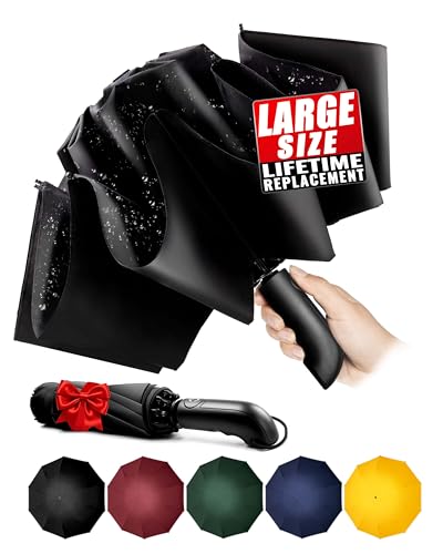 Conlun Parapluie inversé Compact Noir- Résistant aux...