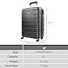 Houagi 20 Carry On Luggagehard Shell Suitcase With Spinner Wheelslightweight Travel Luggage Suitcases With Tsa Lock For Women Menblack